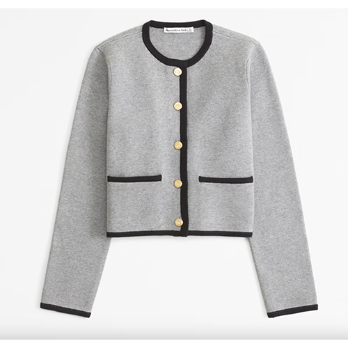 Abercrombie LuxeLoft Crew Sweater Jacket