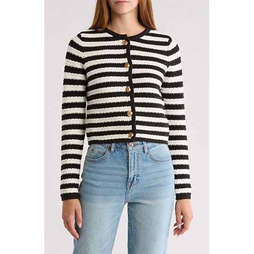 Lush Stripe Formal Cardigan