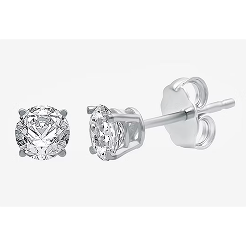 Ever Star 1 CT. T.W. Lab-Grown (G / SI1-SI2) Diamond Round Stud Earring in 10K Gold