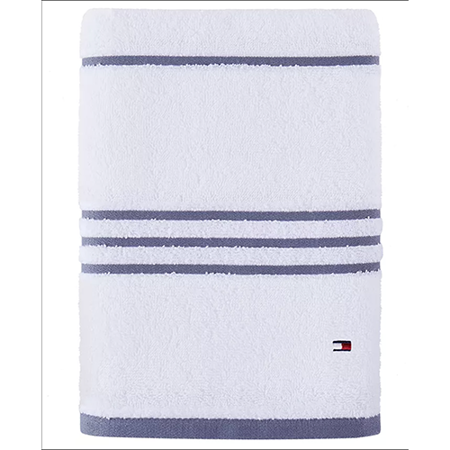 Tommy Hilfiger Modern American Double Stripe Cotton Bath Towel