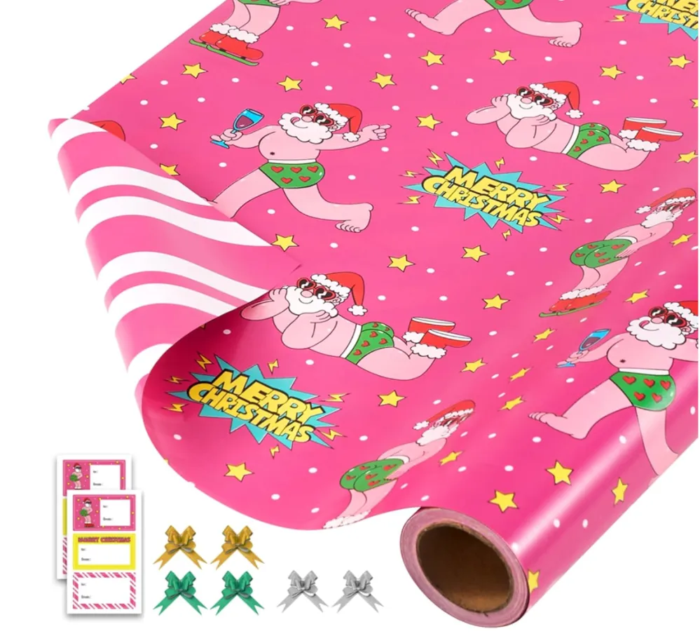 EWES Funny Christmas Wrapping Paper