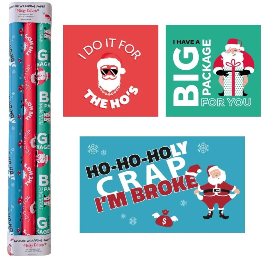 Snarky Wraps - Funny Holiday Christmas Xmas Gift Wrap Paper