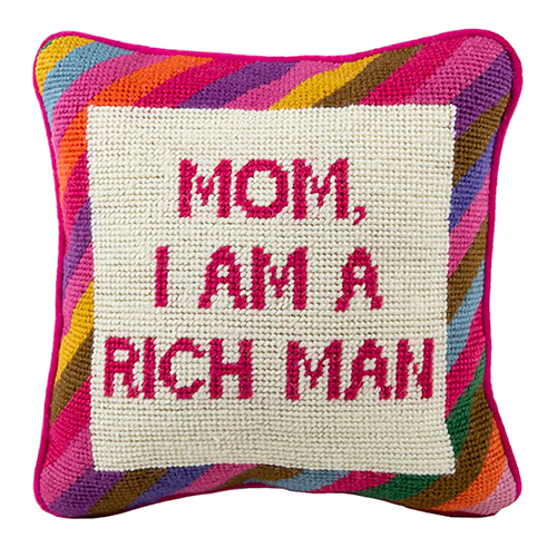 Furbish Studio Cher Knows Best Needlepoint Pillow