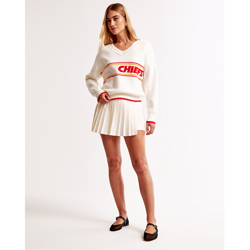Abercrombie Kansas City Chiefs LuxeLoft V-Neck Sweater