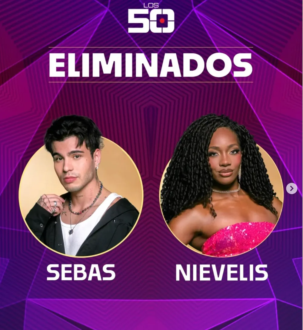 Sebas y Nievelis eliminados de 'Los 50'