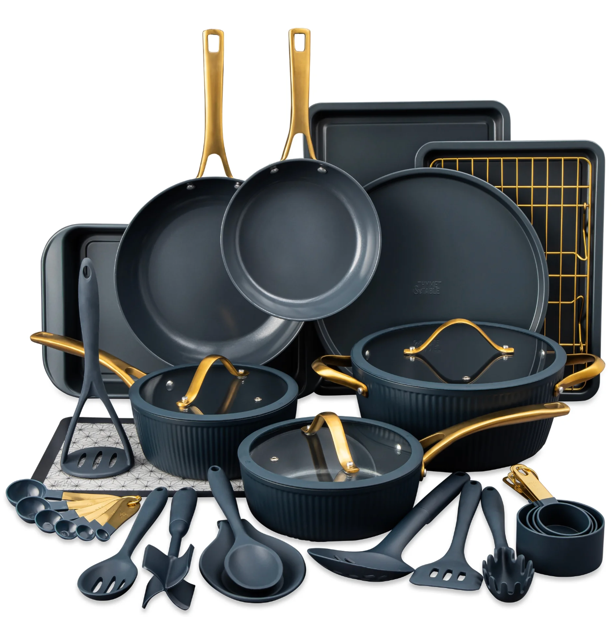 Thyme & Table 32 Piece Non-Stick Cookware & Bakeware Set