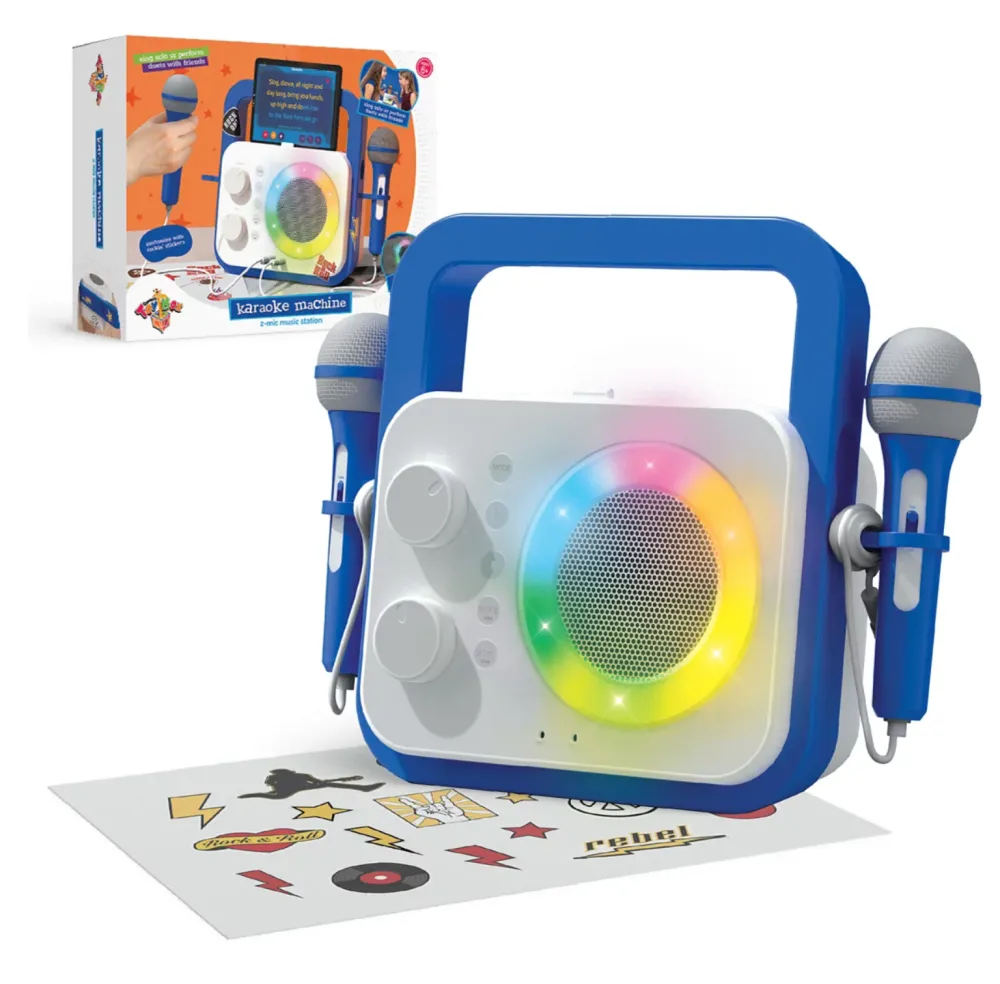 Geoffrey's Toy Box 2-Mic Karaoke Machine Music Station