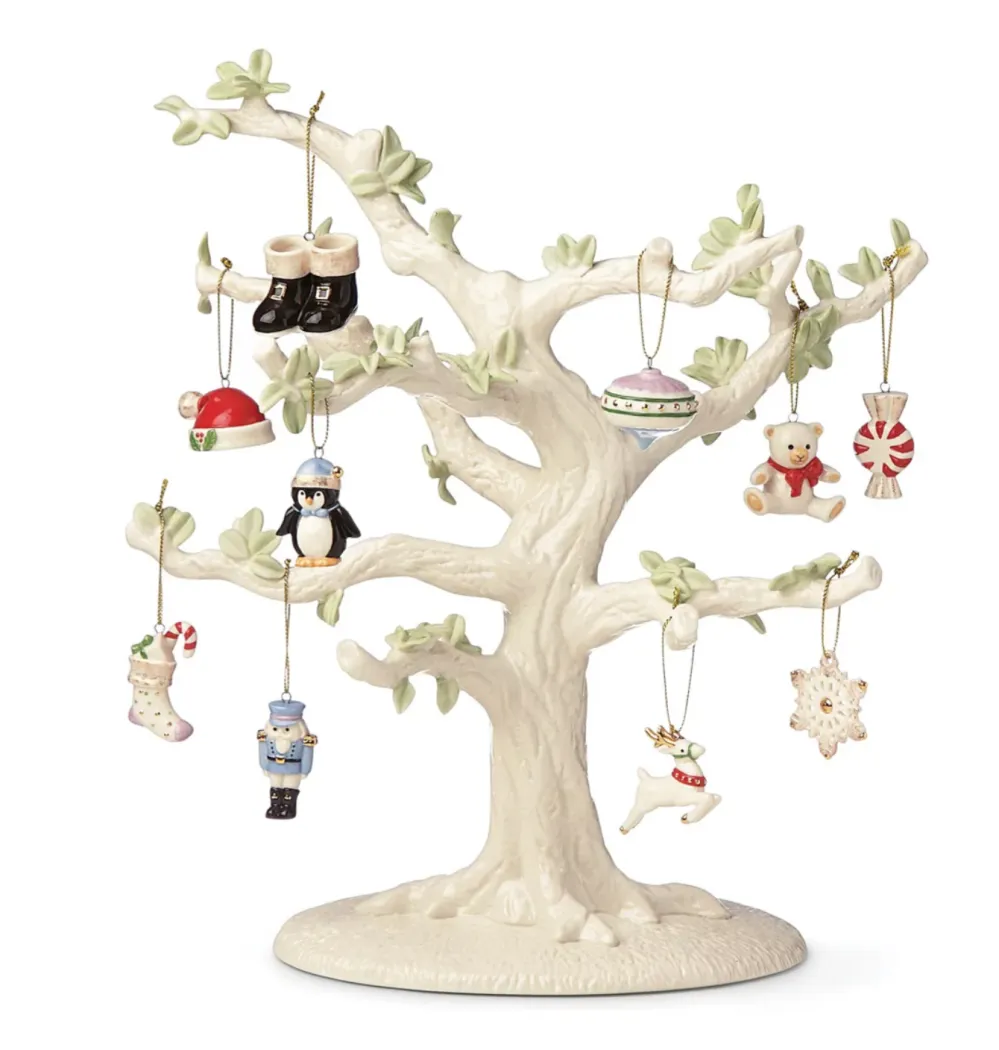 Lenox Christmas Memories 10 Piece Ornament & Tree Set