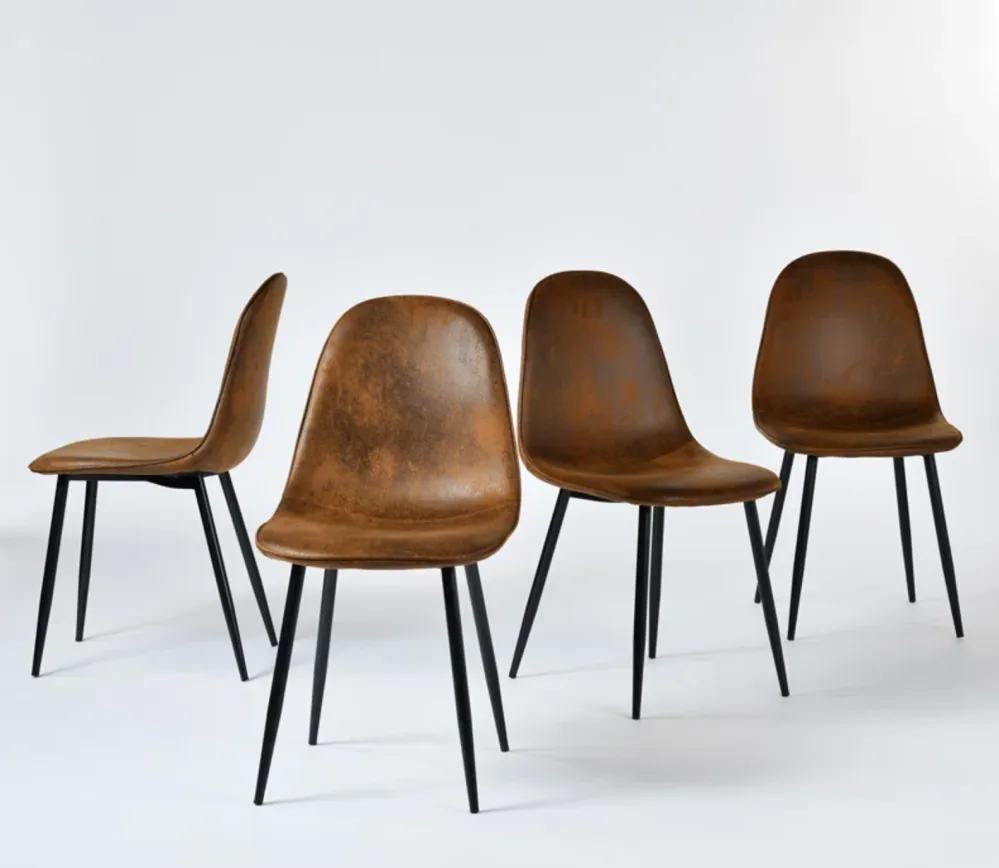 The Twillery Co Minehead Upholstered Side Dining Chair for Living Room Kitchen Dining Room