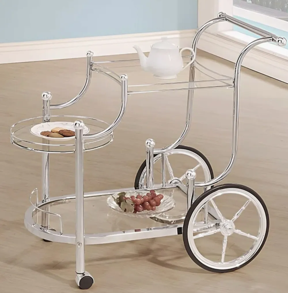 House of Hampton Rommel Metal Bar Cart