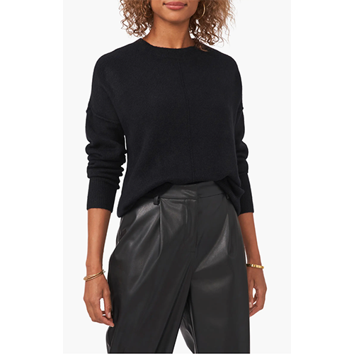 Vince Camuto Exposed Seam Crewneck Sweater