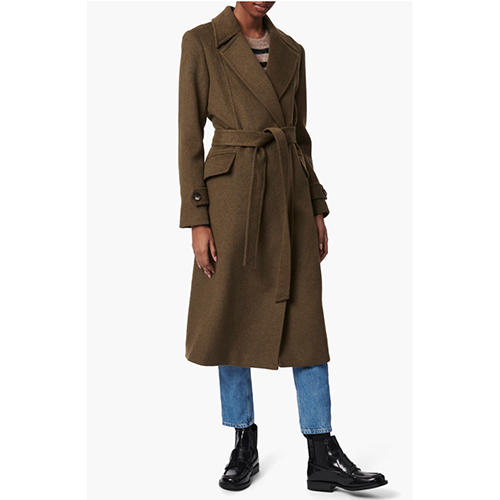 Bernardo Double Breasted Belted Coat