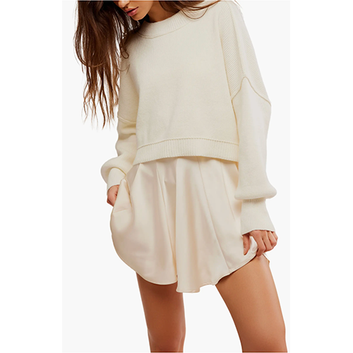 Free People Easy Street Crop Pullover