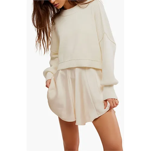 Free People Easy Street Crop Pullover