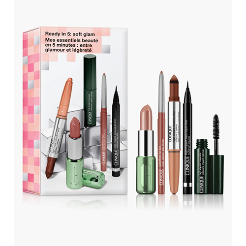 Clinique Ready In 5: Soft Glam Makeup Gift Set for Eyes & Lips