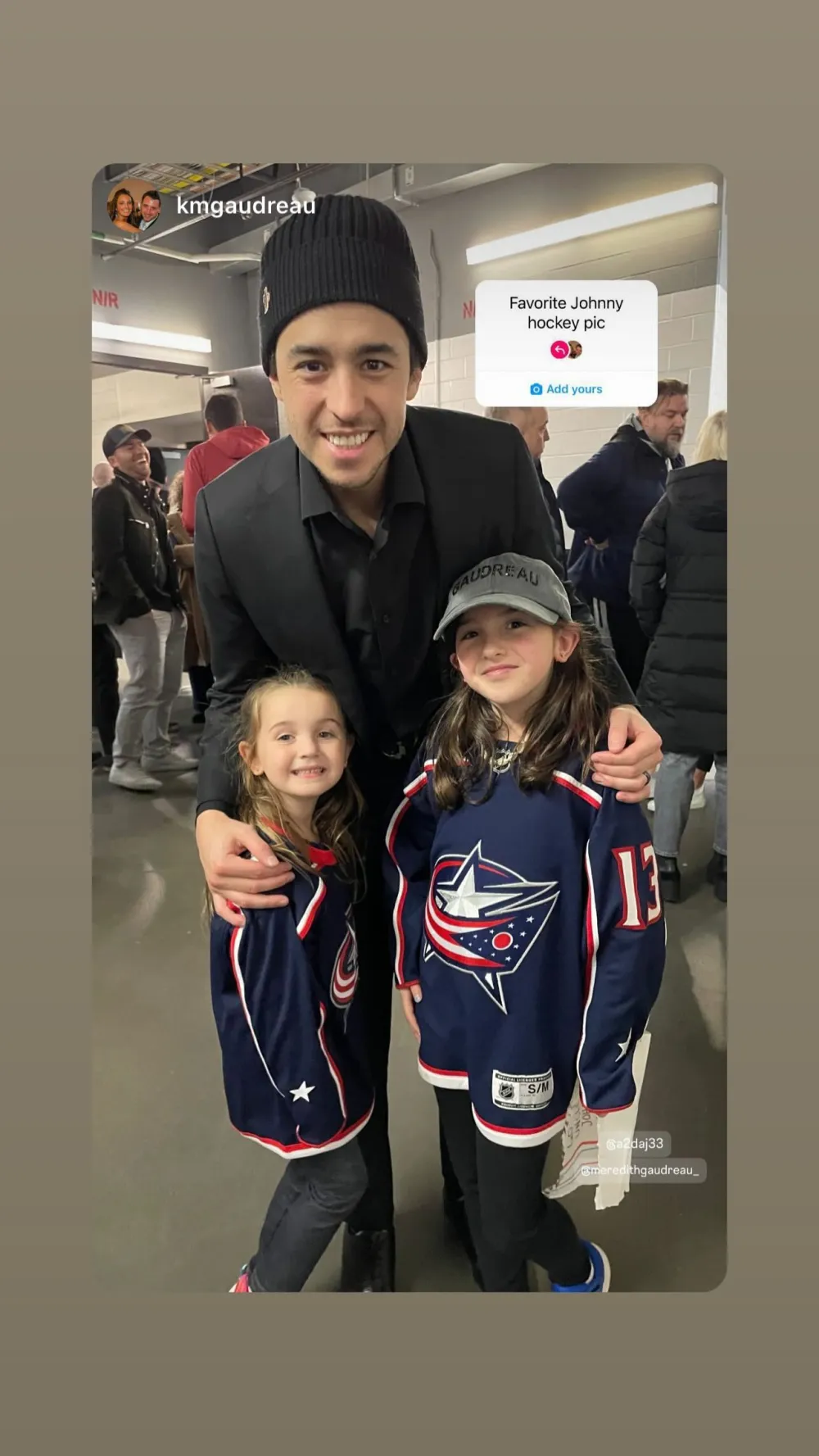 One of Meredith Gaudraeu's favorite "Johnny hockey pics"