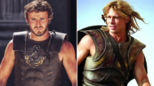 The Hottest Men in Historical Epics Paul Mescal in Gladiator Brad Pitt in Troy More 0307