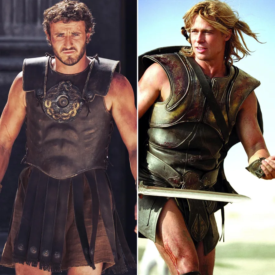 The Hottest Men in Historical Epics Paul Mescal in Gladiator Brad Pitt in Troy More 0307