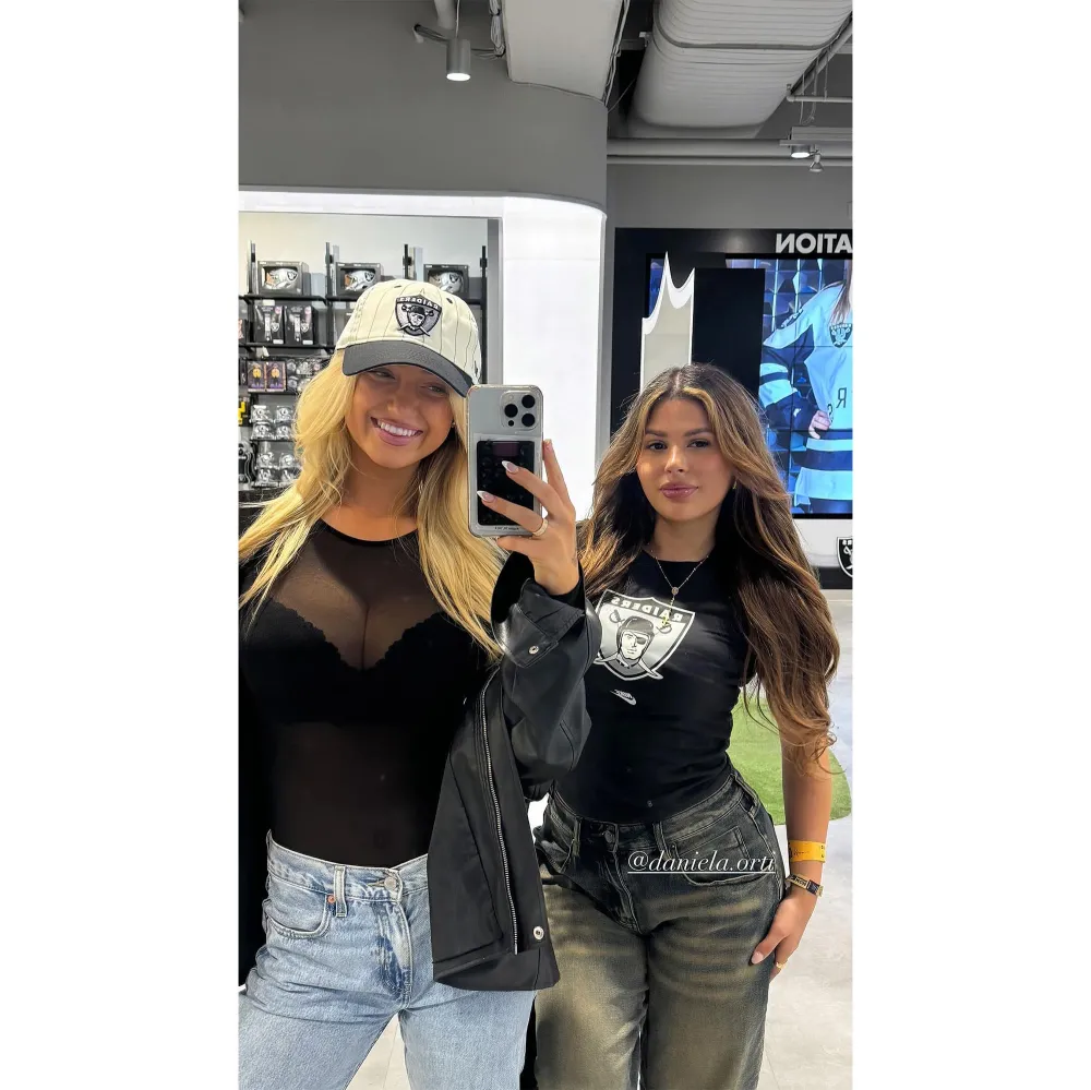 Viral Ring Girl Sydney Thomas Attends 1st NFL Game in Revealing Black Outfit