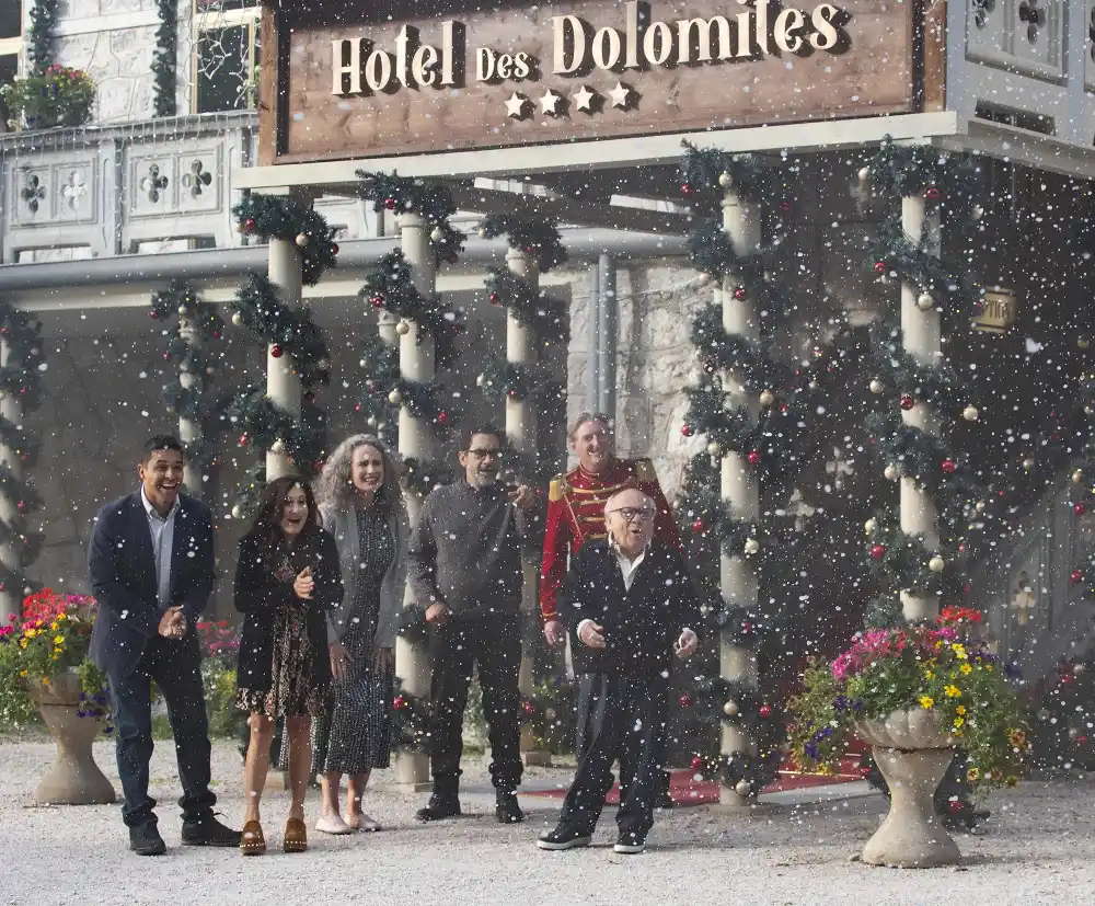 Wilmer Valderrama Lucy DeVito Andie MacDowell Jose Zuniga and Danny DeVito A Sudden Case of Christmas