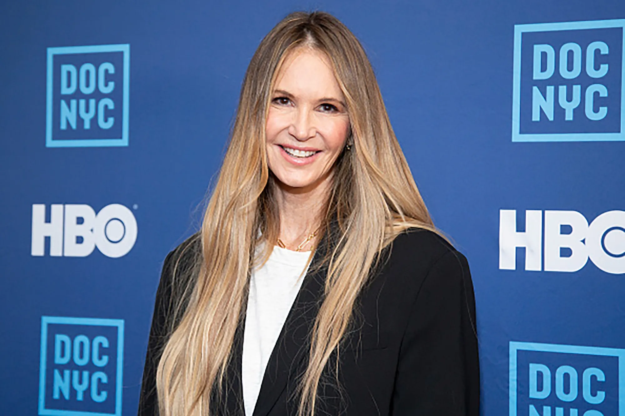 NEW YORK, NEW YORK - NOVEMBER 17: Elle Macpherson attends the 'Beyond The Gaze: Jule Campbell's Swimsuit Issue' Premiere during the 2024 DOC NYC at Village East by Angelika on November 17, 2024 in New York City. (Photo by Santiago Felipe/Getty Images)