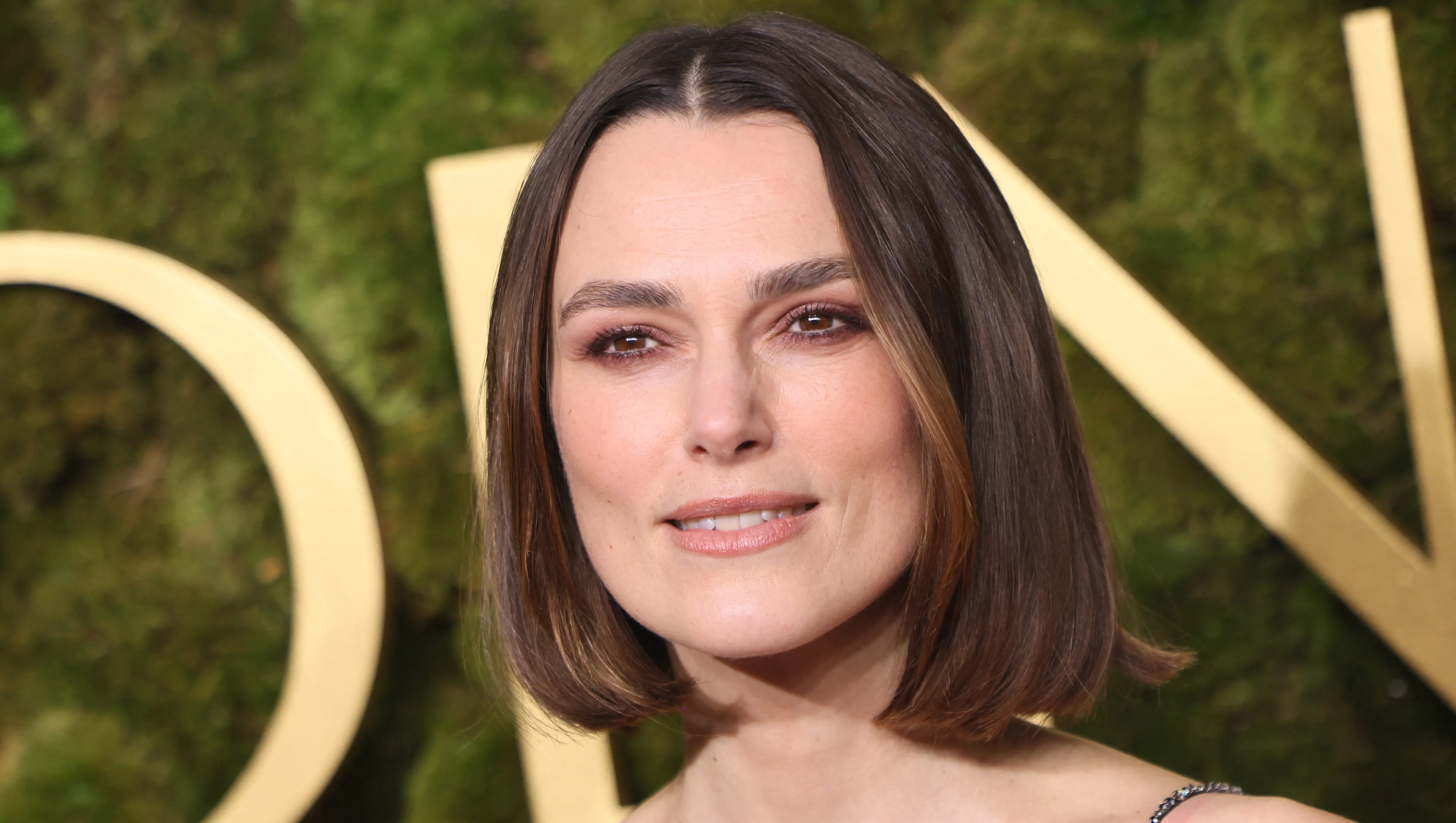 British actress Keira Knightley arrives for the 82nd annual Golden Globe Awards at the Beverly Hilton hotel in Beverly Hills, California, on January 5, 2025. (Photo by Etienne Laurent / AFP) (Photo by ETIENNE LAURENT/AFP via Getty Images)