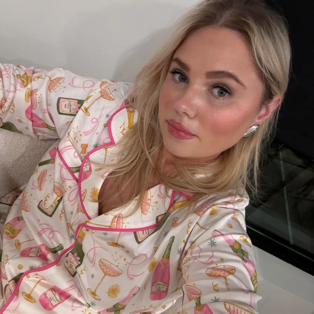 Room Service Charlotte Knit PJ Set In Festive Fizz