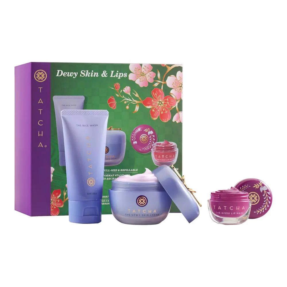 Tatcha Dewy Skin & Lips Hydrating Skincare Set
