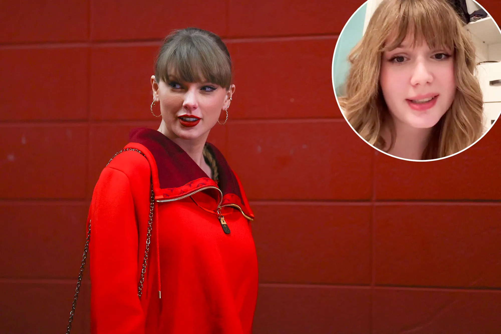 Taylor Swift Lookalike Reacts to Being Identified as Pop Star at Chiefs vs Steelers Christmas Game