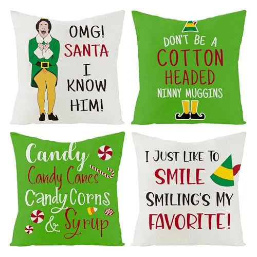 9Tilight Funny Christmas Pillow Covers