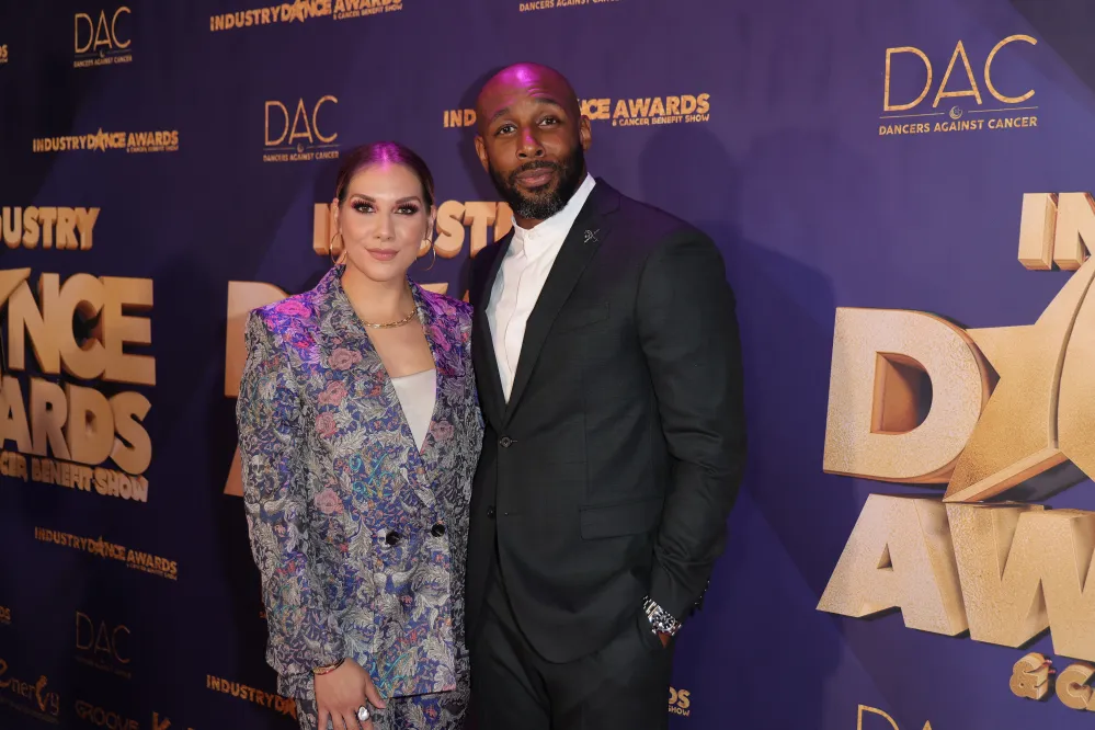 LOS ANGELES, CALIFORNIA - OCTOBER 12: (L-R) Allison Holker Boss and Stephen tWitch Boss attend the 2022 Industry Dance Awards at Avalon Hollywood & Bardot on October 12, 2022 in Los Angeles, California. (Photo by Momodu Mansaray/Getty Images)