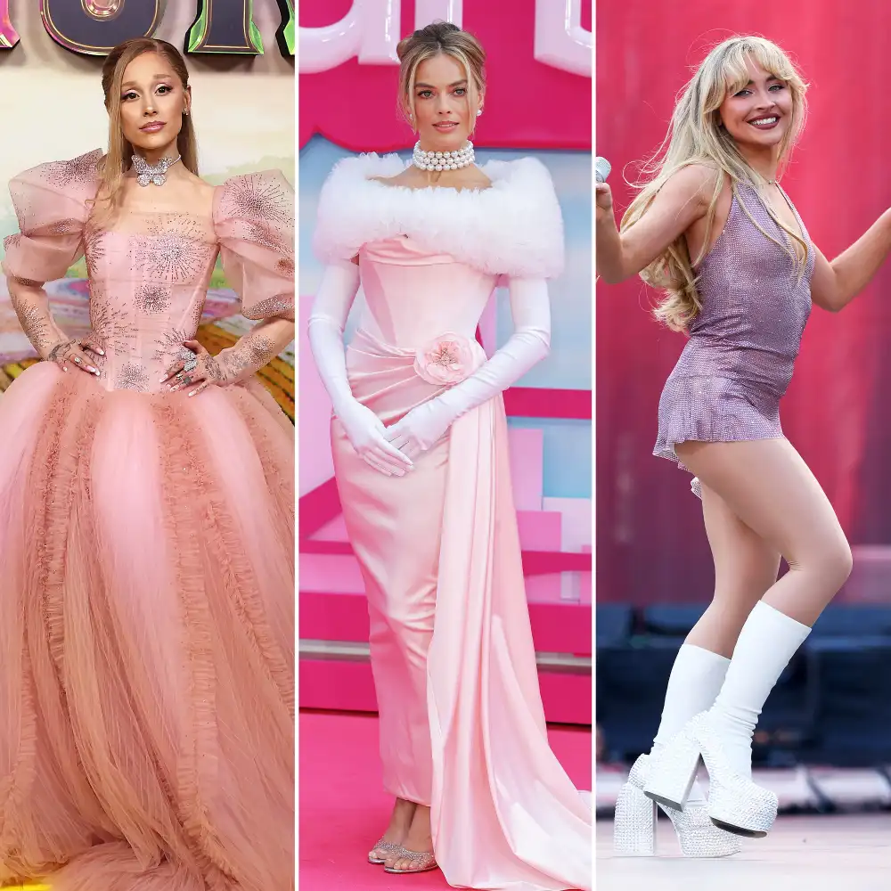 Ariana Grande Margot Robbie Sabrina Carpenter Pink Outfits