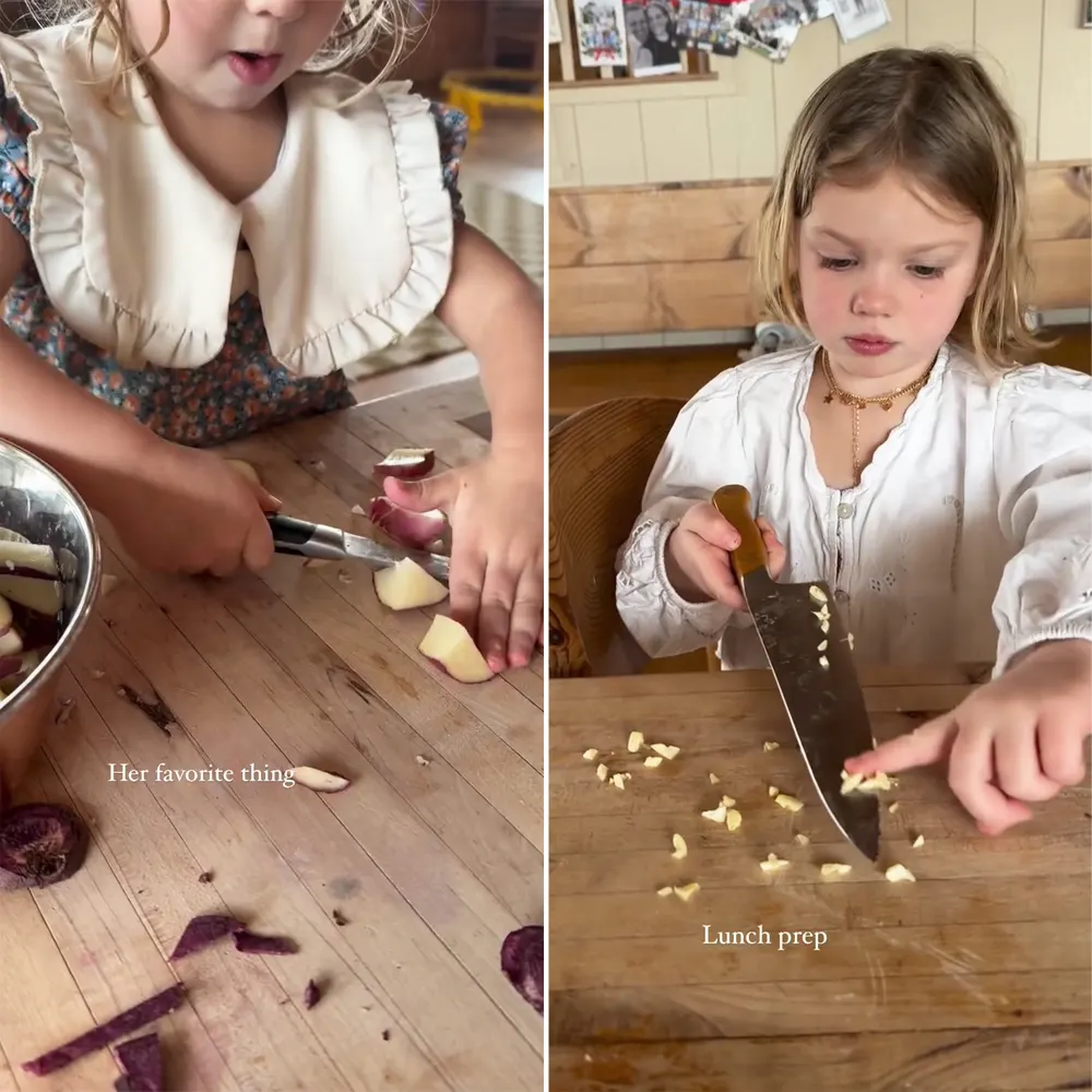 Ballerina Farm Hannah Neeleman Posts Videos of Daughters Wielding Full Sized Knives