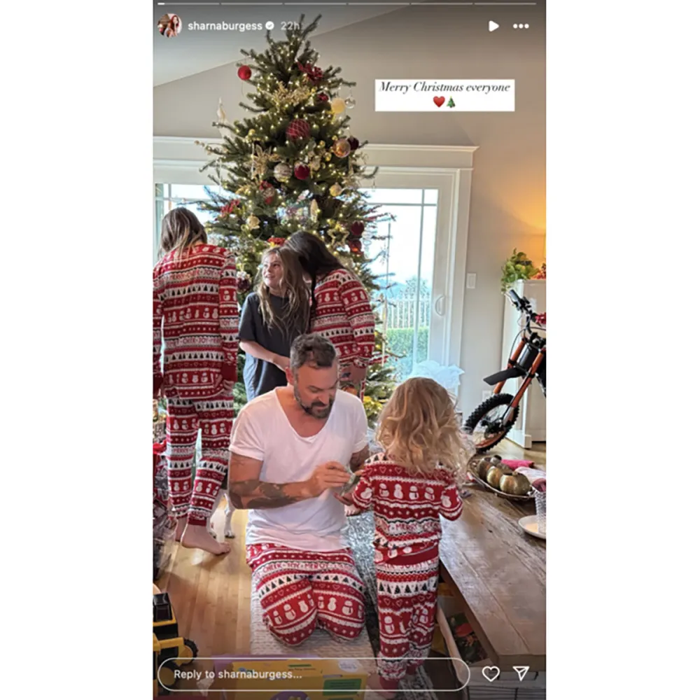 Brian Austin Green and Sharna Burgess Wear Matching Pajamas with 4 of Their Sons as They Celebrate Christmas in Rare Photo 2