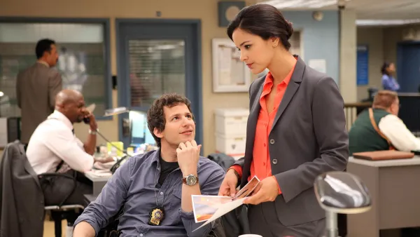 Brooklyn Nine Nine s Melissa Fumero Andy Samberg Are Always Talking About Working Together Again 054
