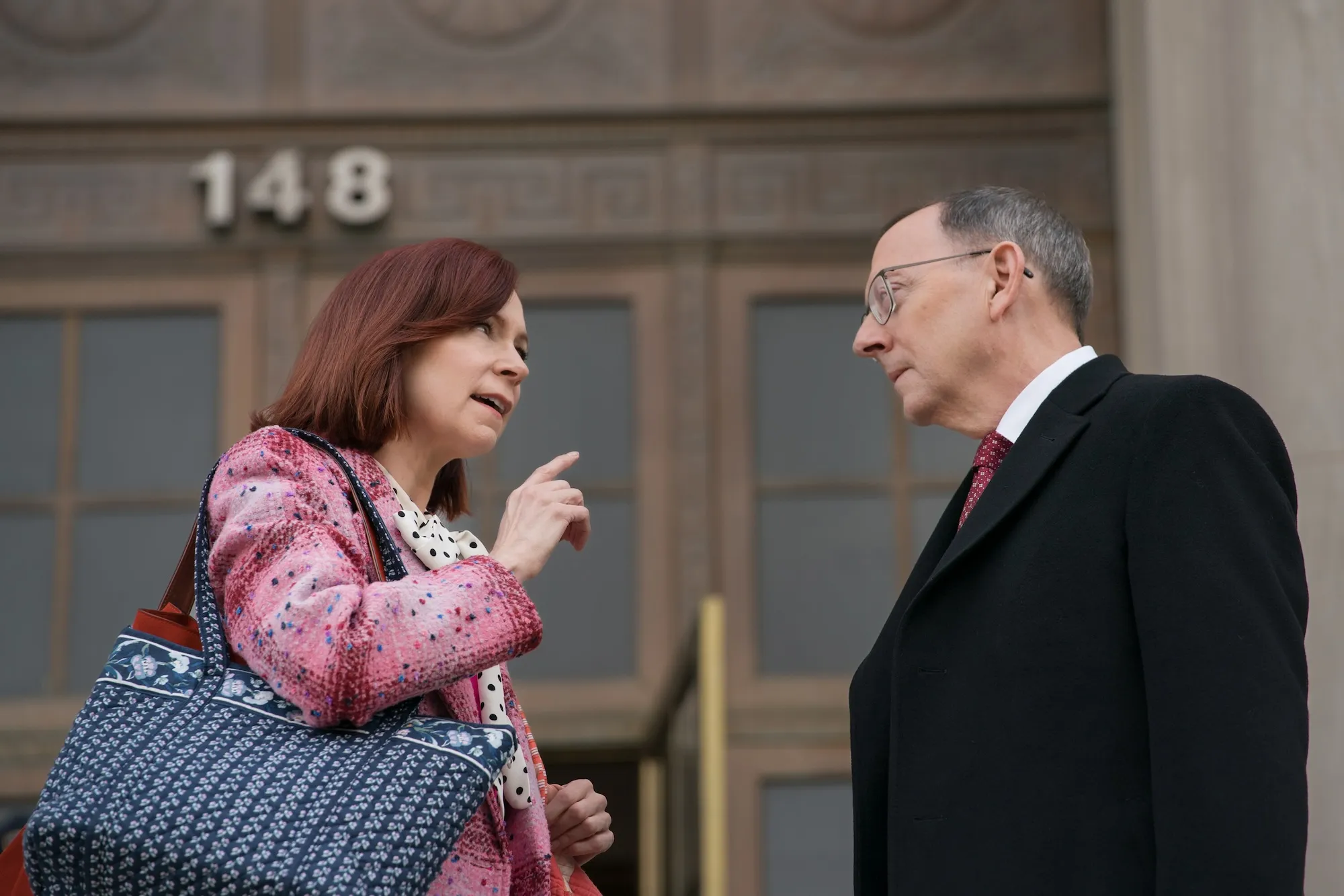 Carrie Preston Michael Emerson Preview Battle of Wits in Elsbeth 1st Look