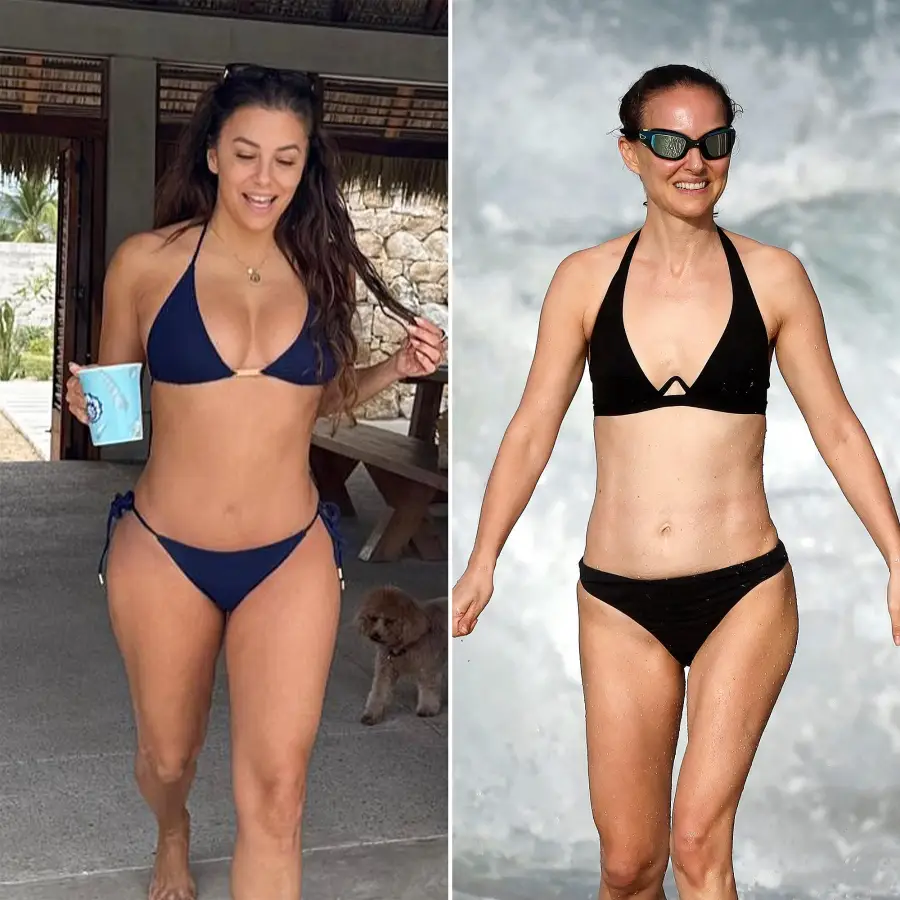 Eva Longoria Natalie Portman and More Rock Bikinis on Christmas Stars Who Hit the Beach for the Holidays