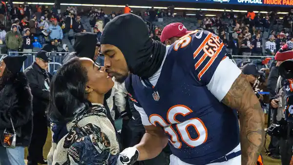 Feature Simone Biles and Husband Jonathan Owens Pack on the PDA Before Bears Game
