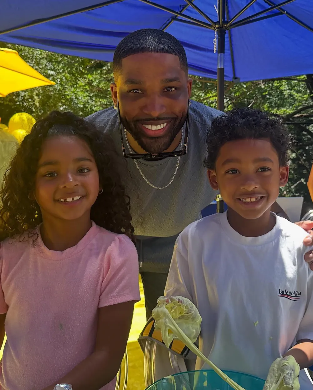 Feature Tristan Thompson Bonds With 3 of His Children in Rare Family Photos