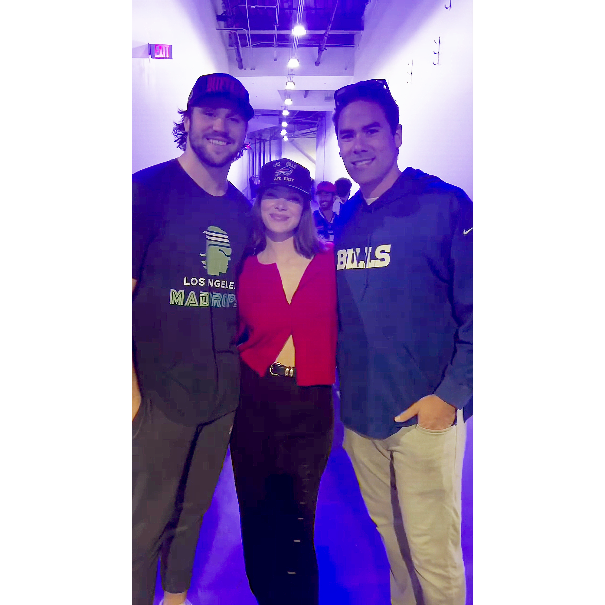 Hailee Steinfeld and Josh Allen Hang With Her Brother Griffin in Video From Bills Game in L A