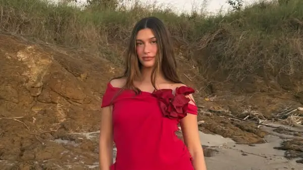 Hailey Bieber Wows in a Red Dress