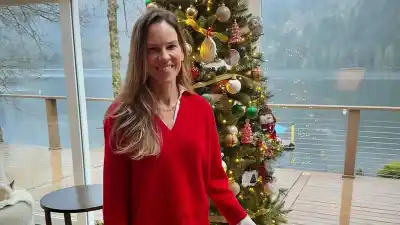 Hilary Swank Poses With 1 of Her and Husband Philip Schneider's Twins in Festive Holiday Photo