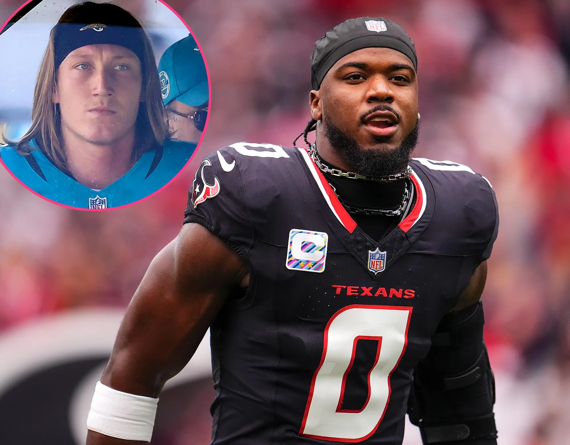 Houston Texans Azeez Al Shaair Suspended TK for Illegal Hit on Jaguars QB Trevor Lawrence