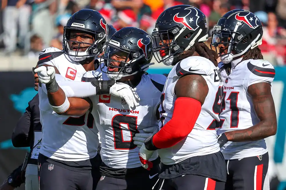 Houston Texans Azeez Al Shaair Suspended TK for Illegal Hit on Jaguars QB Trevor Lawrence