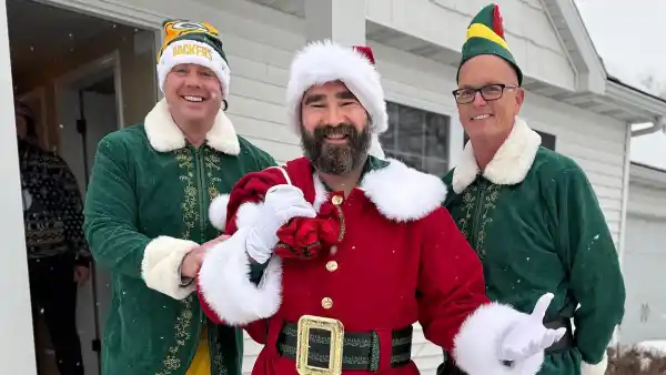 Jason Kelce Dresses as Santa Claus and Brings Christmas Spirit on ESPN