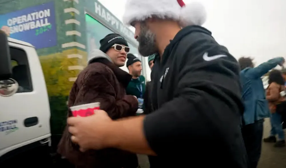 Jason Kelce Enlisted Eagles Teammates and Pete Davidson to Give Gifts to Every Philly Student