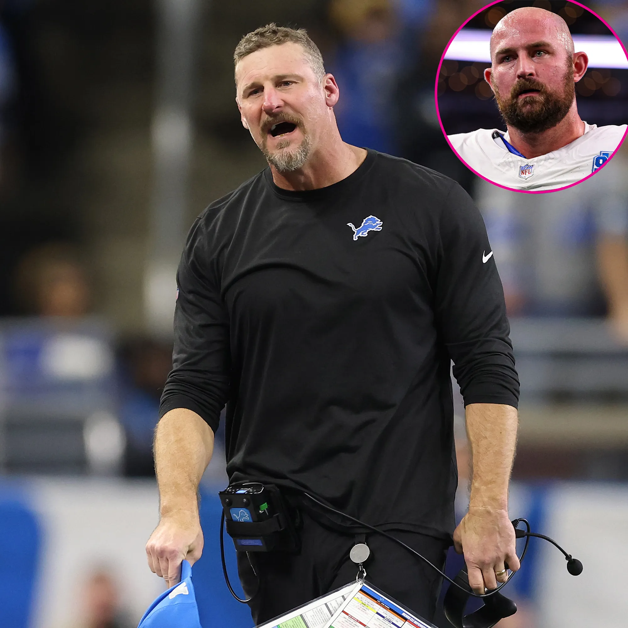 Lions Coach Dan Campbell Shouts Out Player for Puking During Rousing Postgame Speech