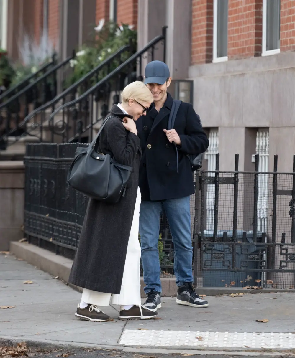 Michelle Williams and Thomas Kail are seen in Brooklyn
