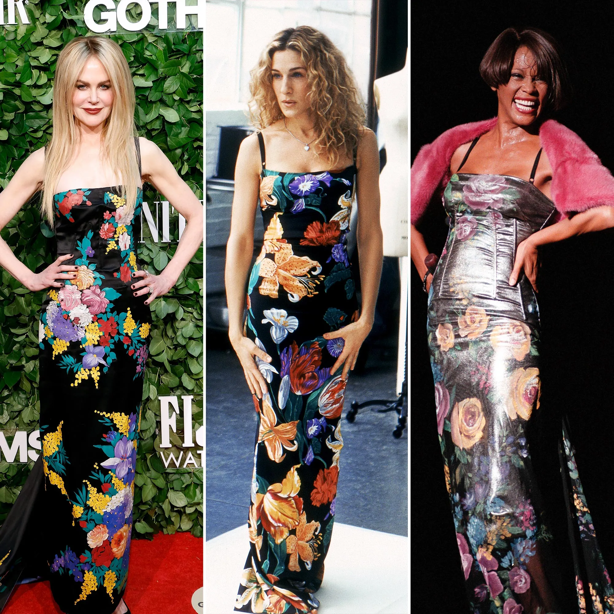 Nicole Kidman Channels Carrie Bradshaw and Whitney Houston in Archival Dolce Gabbana 885