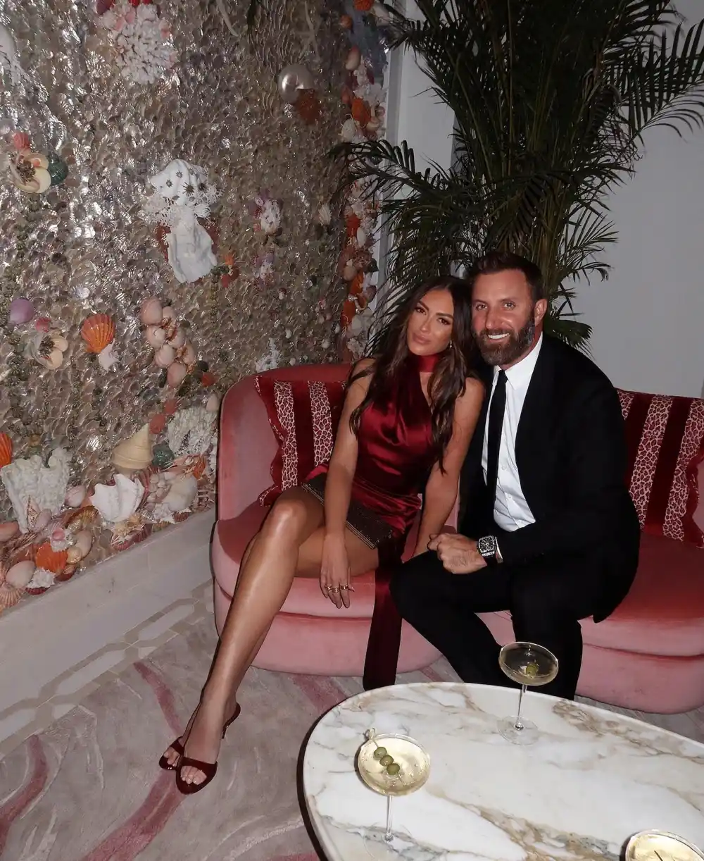 Paulina Gretzky Celebrates 36th Birthday in Red Minidress at Martini Themed Party